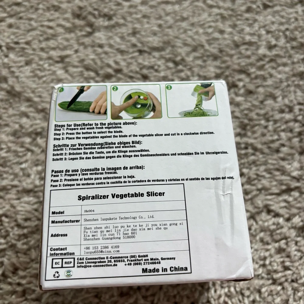 Elirivawet Green Vegetable Spiralizer Slicer